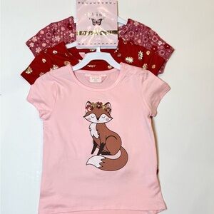 BKIND Thee-Pack Super Soft Short-Sleeved Tops Tee Shirts 4T